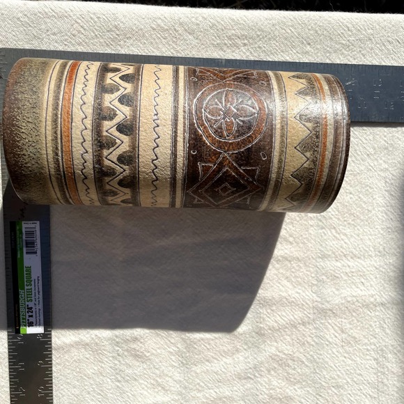 Italian Italica ARS for Peasant Village cylinder Vase mid century - Picture 7 of 9